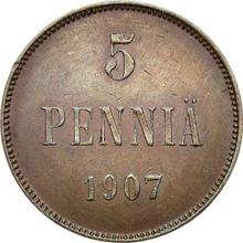 5 Penniä 1907   