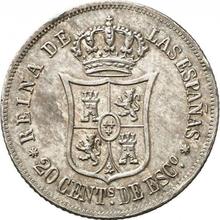 20 céntimos de escudo 1865   