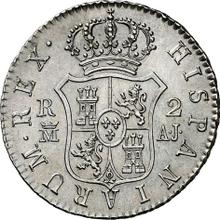 2 reales 1828 M AJ 