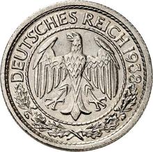 50 рейхспфеннигов 1938 E  