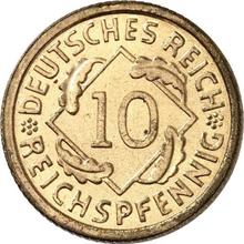10 рейхспфеннигов 1925 G  