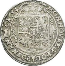 Орт (18 грошей) 1654  AT  "Прямой герб"