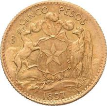 5 песо 1897 So  