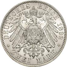 2 marcos 1892 A   "Sajonia-Weimar-Eisenach"