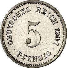 5 fenigów 1907 G  