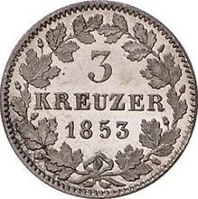 3 Kreuzer 1853   