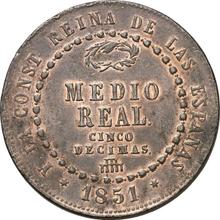 1/2 Real 1851    "With wreath"