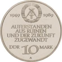 10 marcos 1989 A   "40 aniversario de la RDA"