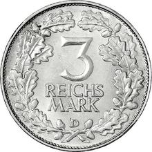 3 рейхсмарки 1925 D   "Рейнланд"