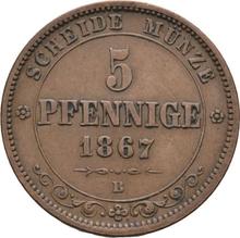 5 пфеннигов 1867  B 
