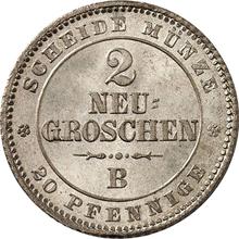 2 Neu Groschen 1866  B 