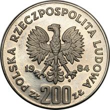 200 złotych 1984 MW  SW "XIV Zimowe Igrzyska Olimpijskie - Sarajewo 1984" (PRÓBA)