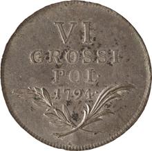6 groszy 1794    "Para las tropas austríacas" (Pruebas)