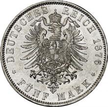 5 marcos 1876 D   "Bavaria"