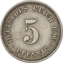5 fenigów 1906 D  