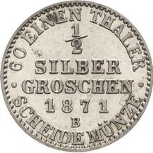 Medio Silber Groschen 1871 B  