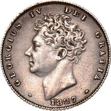 Sixpence 1827   