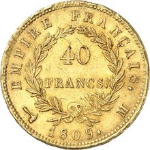 40 francos 1809 M  