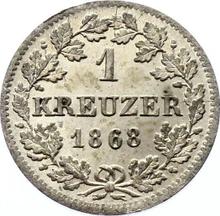 1 крейцер 1868   