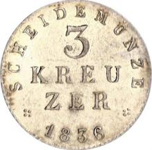 3 kreuzers 1836   