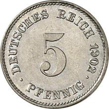 5 fenigów 1902 J  