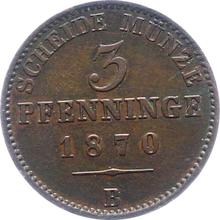 3 пфеннига 1870 B  