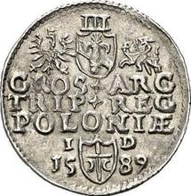 Trojak (3 groszy) 1589  ID  "Casa de moneda de Olkusz"