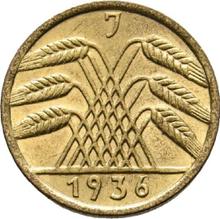 5 Reichspfennig 1936 J  