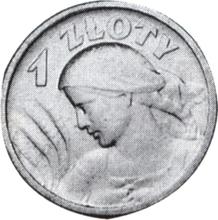 1 Zloty 1924 H   "Frau mit Ähren" (Probe)