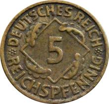 5 Reichspfennigs 1935 D  