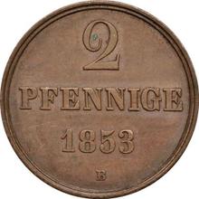 2 пфеннига 1853  B 