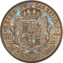 25 Centimos de Real 1854   