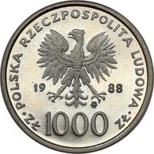 1000 złotych 1988 MW  ET "Jan Paweł II - X lat pontyfikatu" (PRÓBA)
