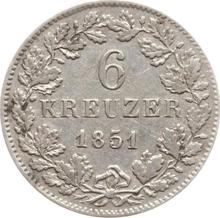 6 Kreuzer 1851   