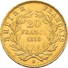 20 francos 1855 D  