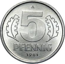 5 fenigów 1981 A  