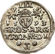 Trojak (3 groszy) 1593    "Lituania"