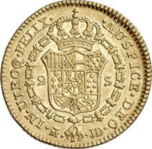 2 escudos 1784 M JD 