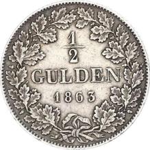 1/2 guldena 1863   