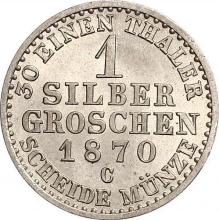 1 Silber Groschen 1870 C  