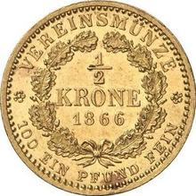1/2 Krone 1866 A  