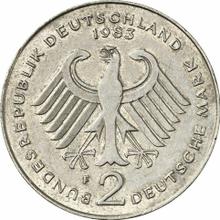 2 марки 1983 F   "Аденауэр"