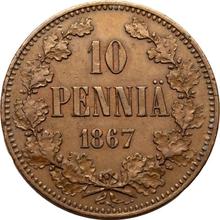 10 Penniä 1867   