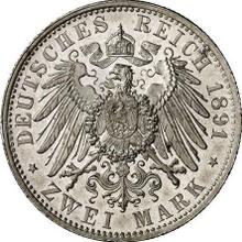 2 marcos 1891 D   "Bavaria"