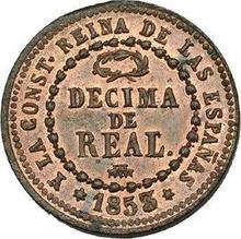 1/10 Décima de Real 1853   