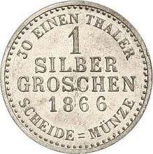 Silber Groschen 1866   