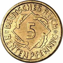 5 Rentenpfennigs 1923 G  