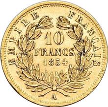 10 francos 1854 A   "Diametro pequeño"