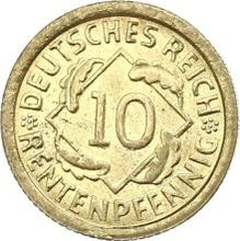 10 Rentenpfennigs 1923 G  