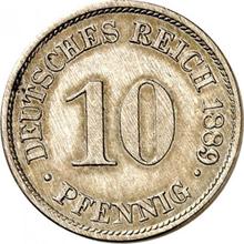 10 пфеннигов 1889 J  